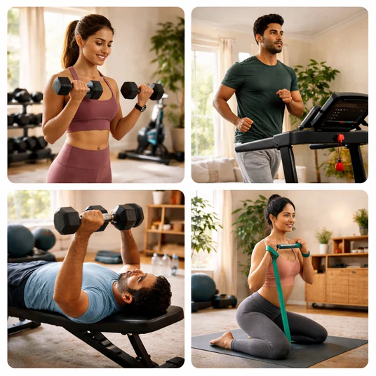 (WayUp Sports): منتجات التغذية وأدوات اللياقة + كود خصم ARABY60 home gym equipment workout at home